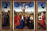 Rogier Van Der Weyden Canvas Paintings - Crucifixion Triptych